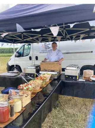 Catering party food salads and sauces
