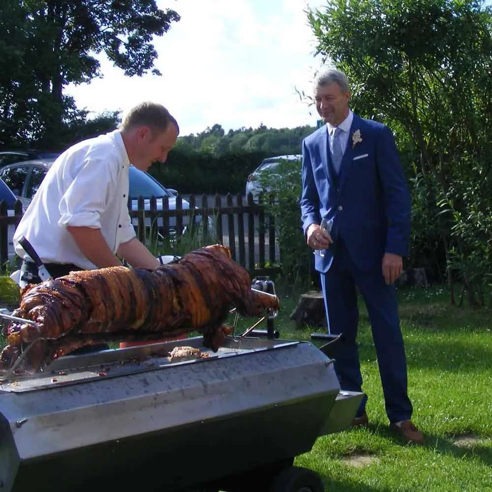 Wedding party hog roast event - Mark Catherall