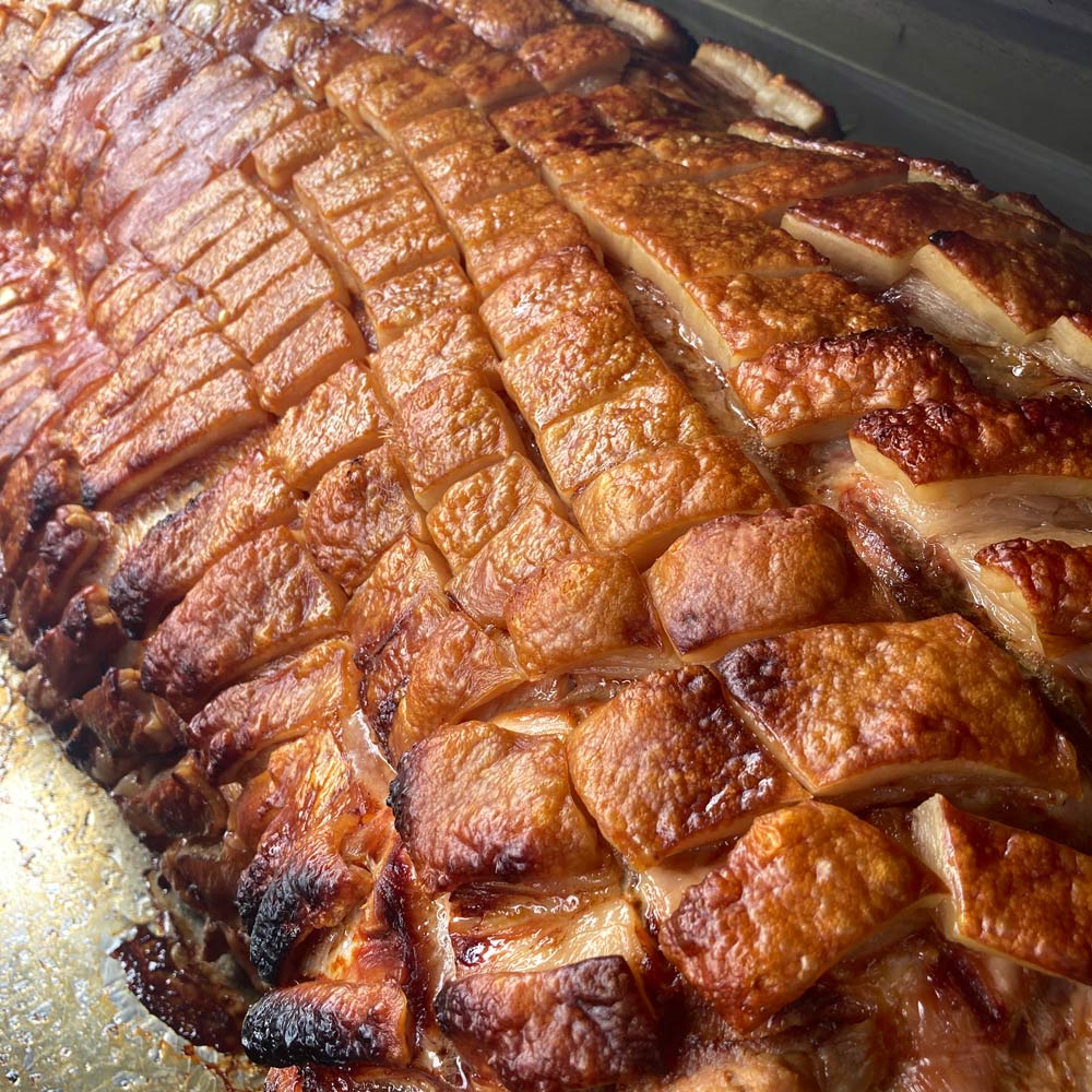 Hog Roast Crackling from Roasted pig