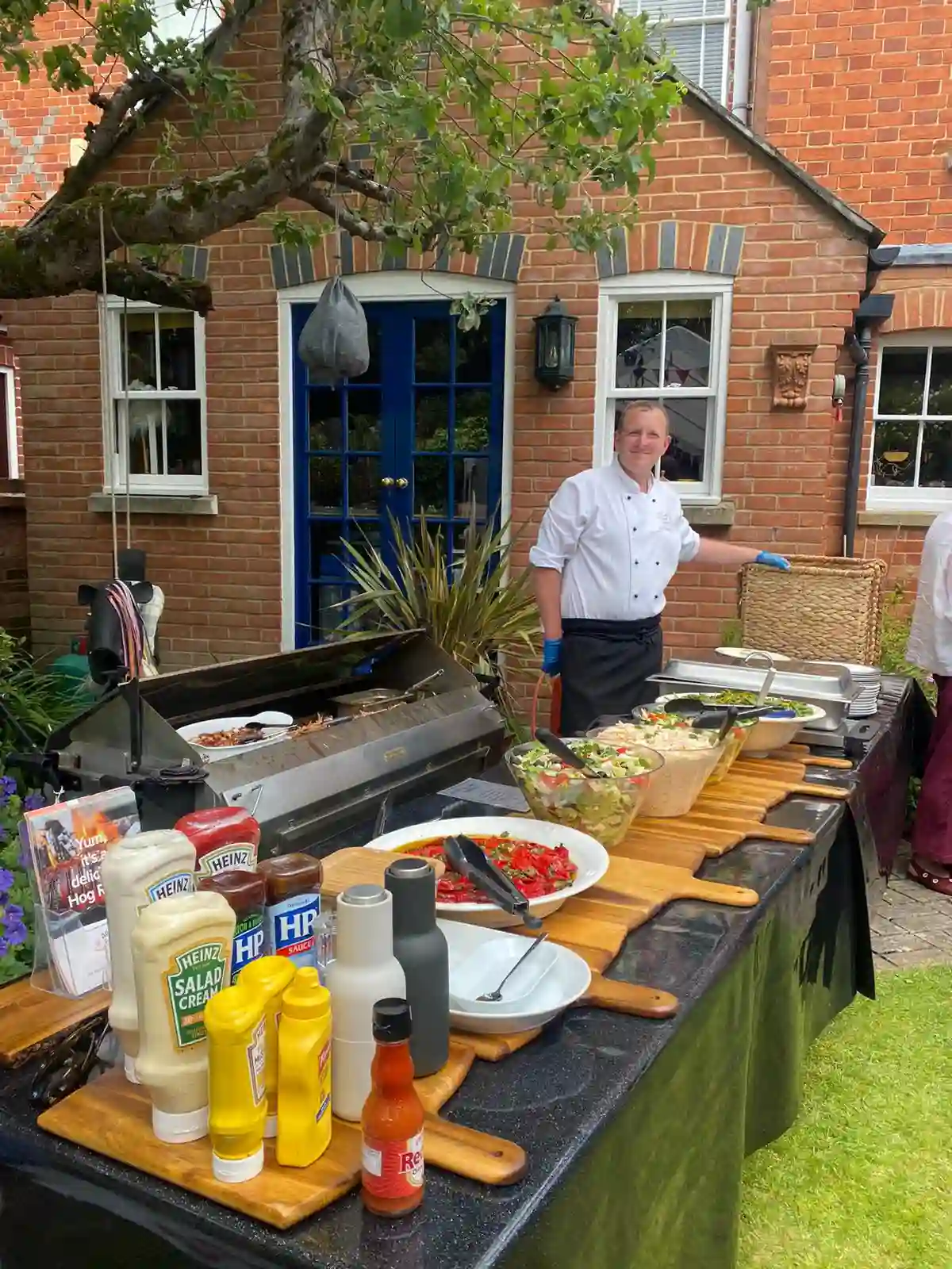chef Mark at catering event ready to serve
